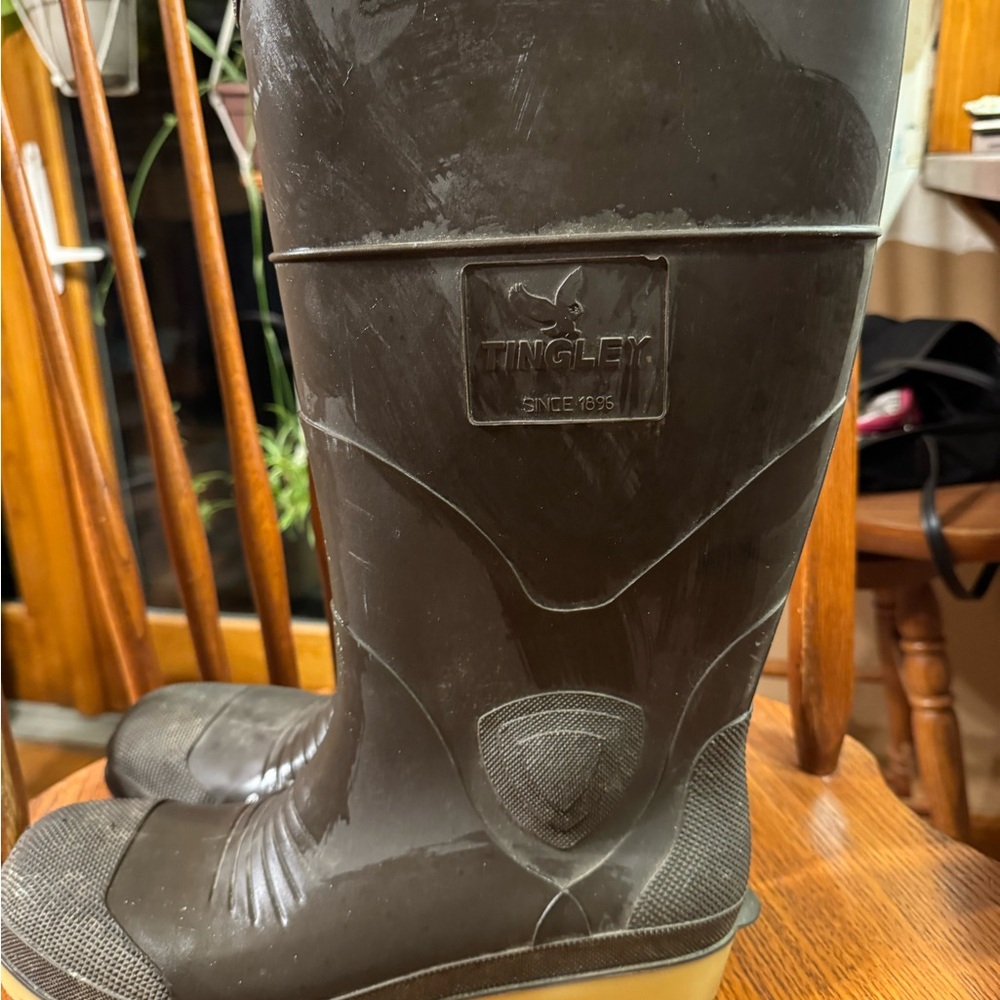 Tingley Brown Rubber Rain & Mudd Mid Calf Rain Boots